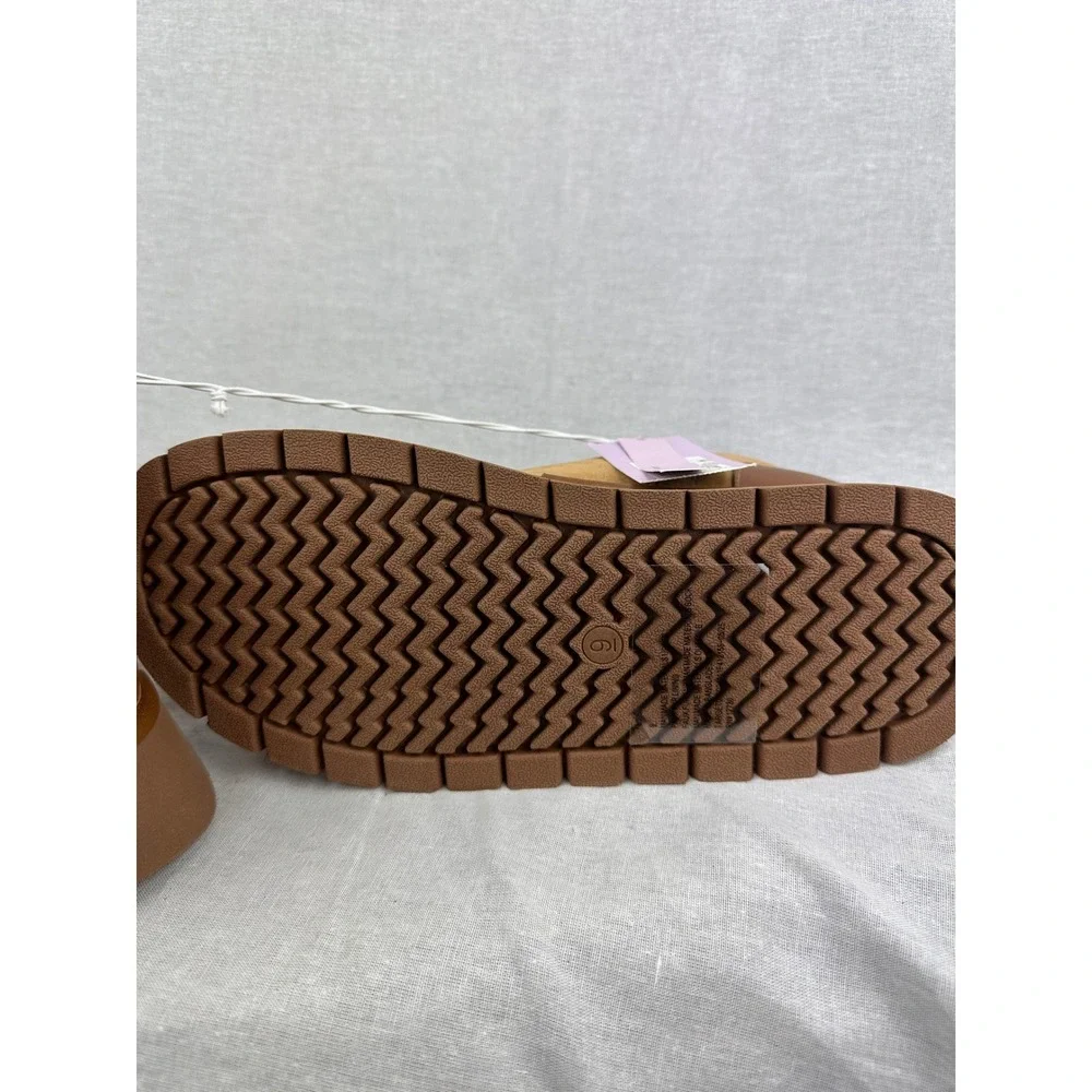 Wild Fable Womens Platform Ankle Boots Tan Faux Suede Faux Fur Lined Size 9 NEW - Picture 8 of 8